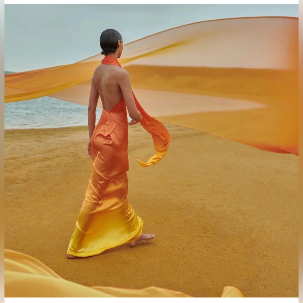 Baobab Ari maxi dress in sunset colours- size Small